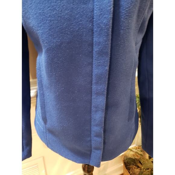 Kensie Blue Full Zip High Collar Moto Jacket Women’s Size M Polyester Stretch - Picture 4 of 13